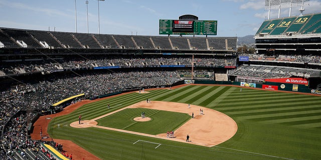 General view of the Oakland Coliseum