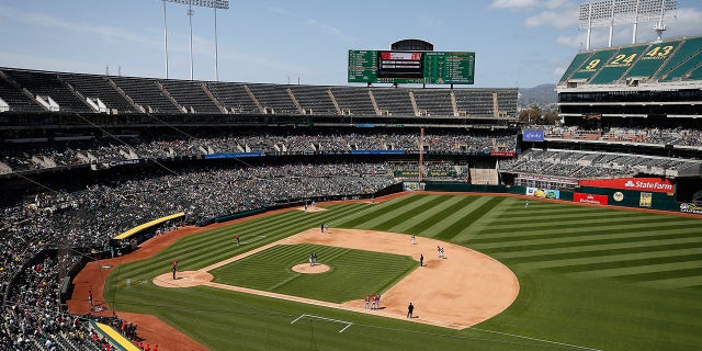 General view of the Oakland Coliseum