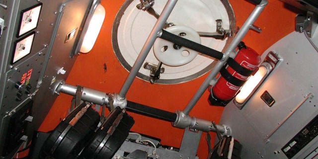 The inside of a Mir submersible