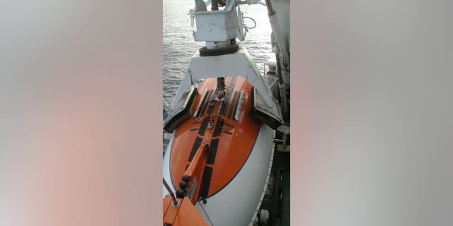 A Mir submersible is lowered into the water