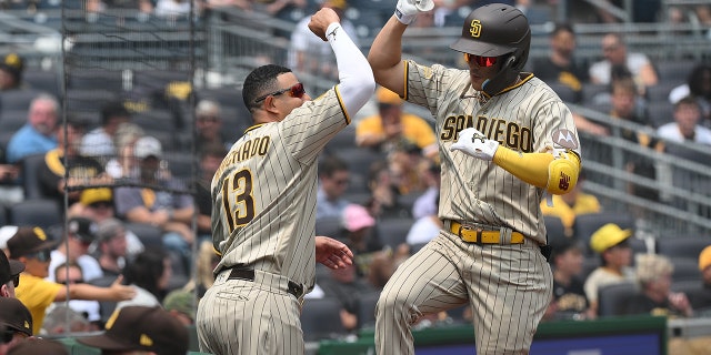 San Diego Padres players celebrate