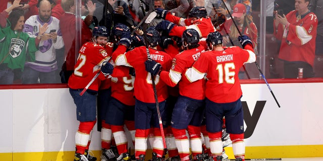 Panthers celebrate overtime win