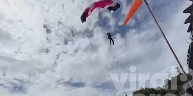 Paraglider flying in Thailand