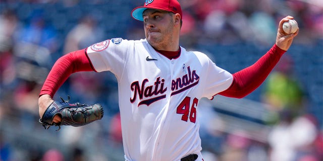 Patrick Corbin throws pitch
