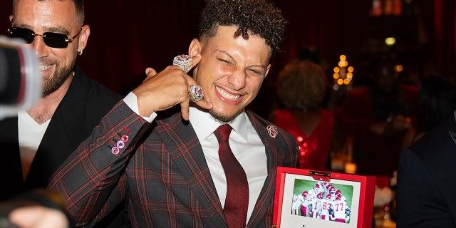 Patrick Mahomes smiles