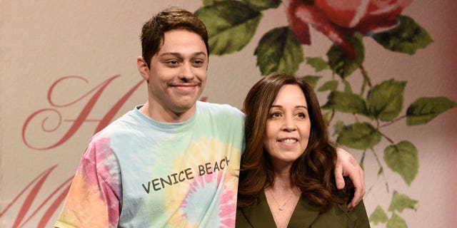 Pete Davidson and his mom on SNL