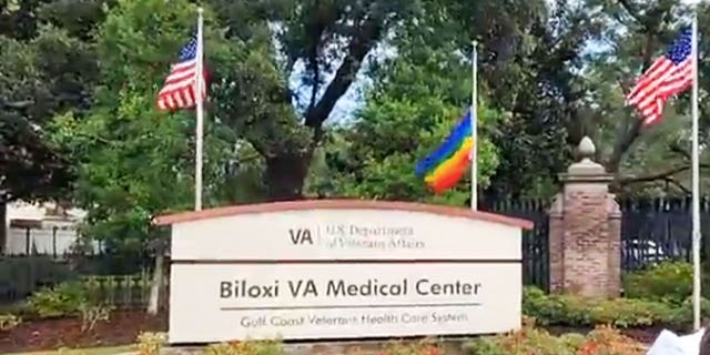 Pride flag protest