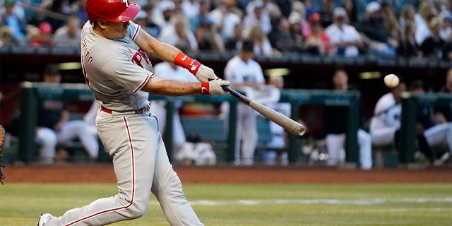 JT Realmuto hits triple