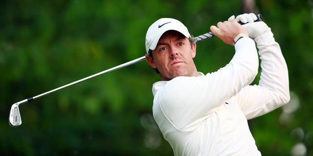 Rory McIlroy swings