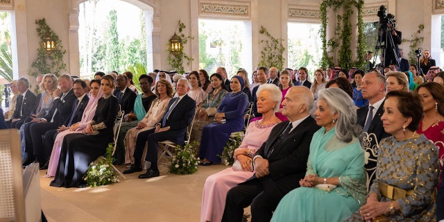 Guests at the wedding of Crown Prince Hussein and Princess Rajwa