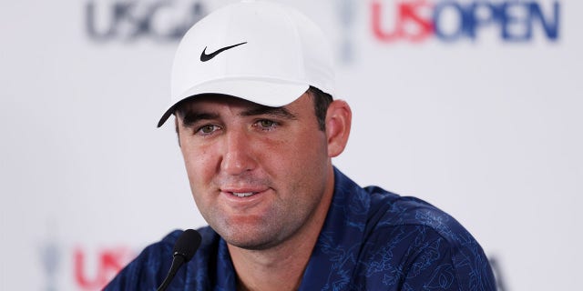 Scottie Scheffler talks at press conference