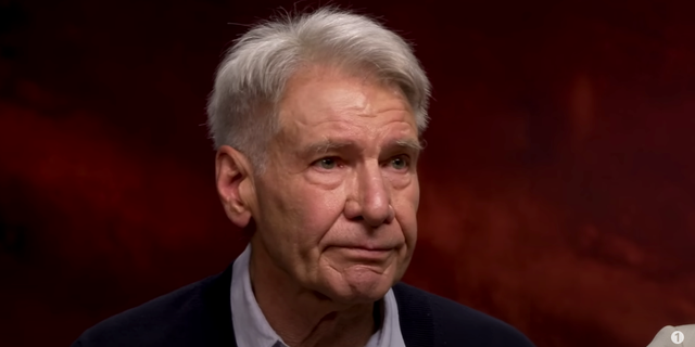 Harrison Ford tearing up