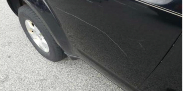 A car allegedly keyed by RI State Senator Joshua Miller