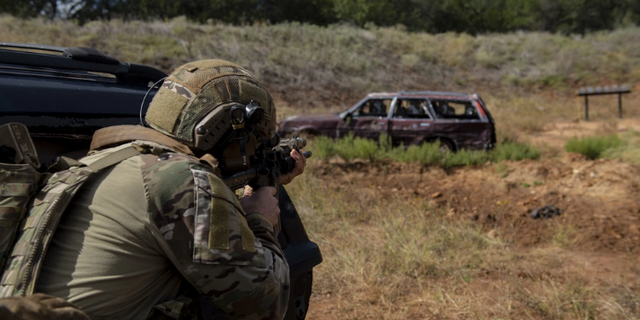 Air Force TACP specialist during training