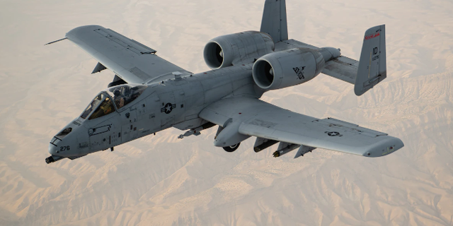 A-10 in flight seen from above