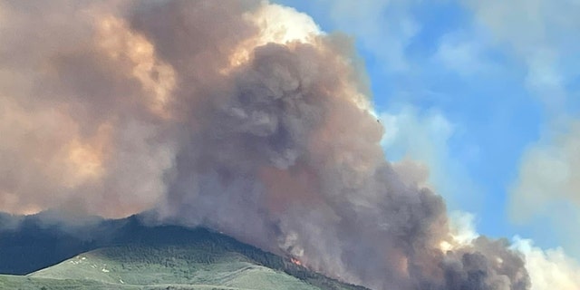 Smoke from the Spring Creek Fire billows into the air