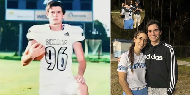 Spencer Ross Pearson in his football uniform next photo of the exes on Instagram