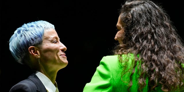 Megan Rapinoe and Sue Bird share a moment