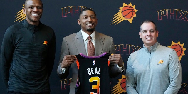 Bradley Beal during a Suns press conference