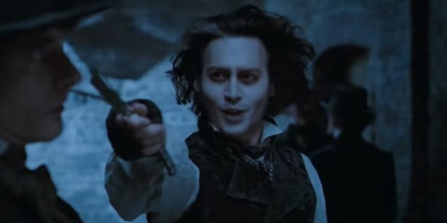 Johnny Depp as Sweeney Todd in the 2007 movie Sweeney Todd