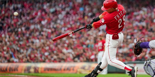 TJ Friedl hits home run