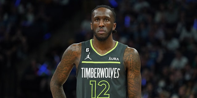 Taurean Prince looks on during a Timberwolves game