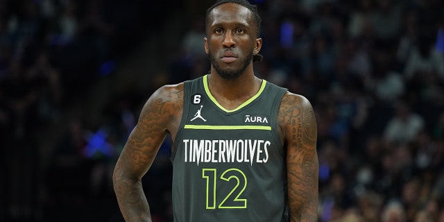 Taurean Prince looks on during a Timberwolves game