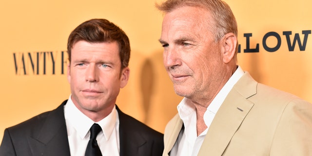 Taylor Sheridan and Kevin Costner on the red carpet