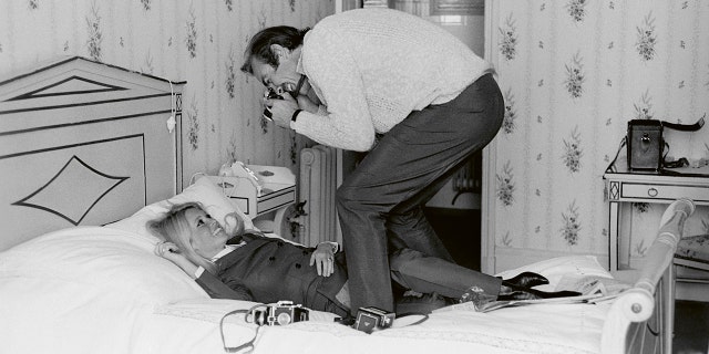 Sean Connery filming Brigitte Bardot in bed