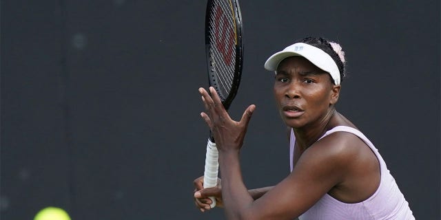 Venus Williams plays shot