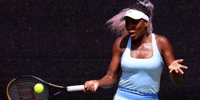 Venus Williams plays shot