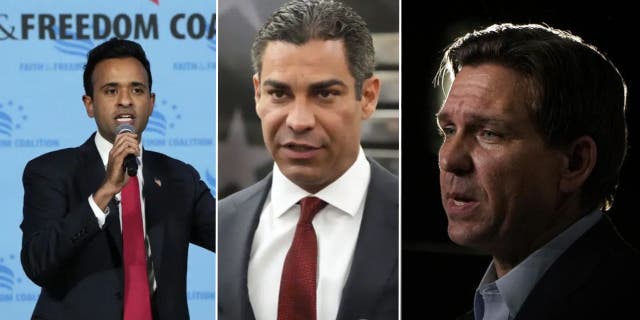 Vivek Ramaswamy, Francis Suarez and Ron DeSantis