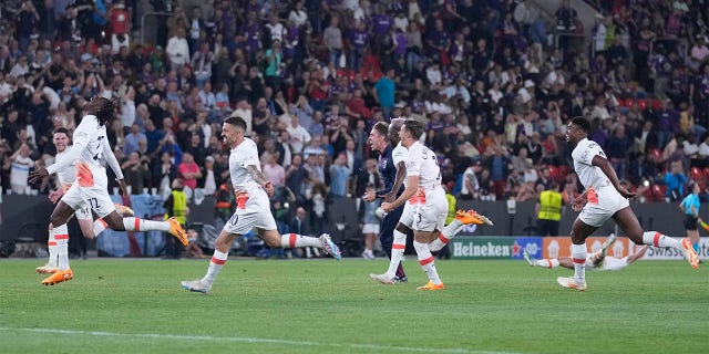 West Ham players celebrates goal