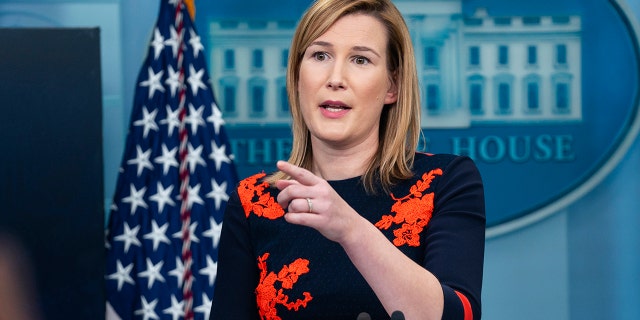 White House deputy press secretary Olivia Dalton gives briefing