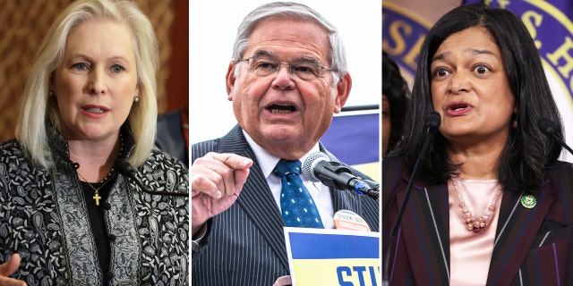 Kirsten Gillibrand, Bob Menendez, Pramila Jayapal