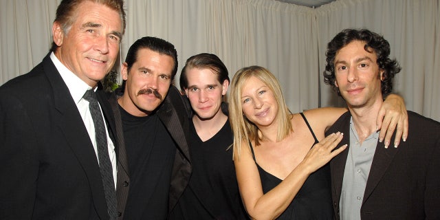 Barbra Streisand and James Brolin with their family