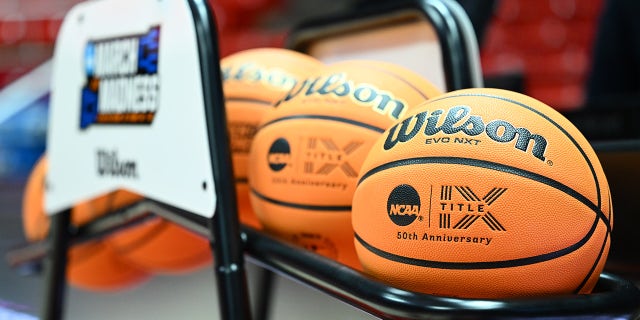 Basketball on rack