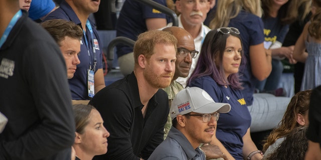 Prince Harry in the audience of the Warrior Games