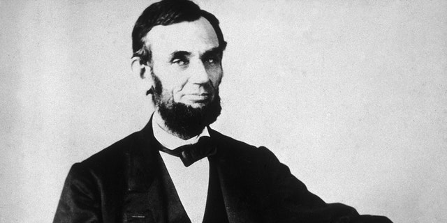 A black and white photo of Abraham Lincoln 