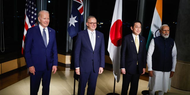 Joe Biden, Anthony Albanese, Fumio Kishida, Narendra Modi