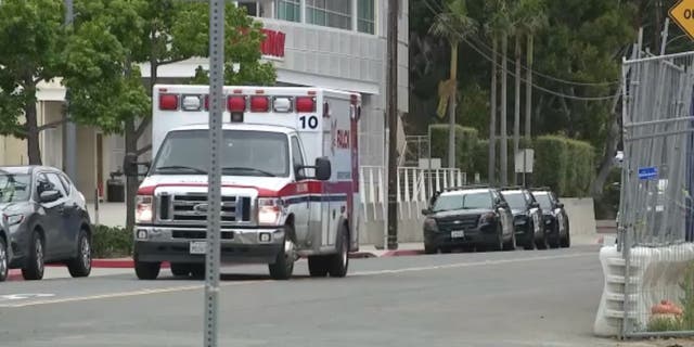 Ambulances outside of hospital