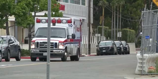 Ambulances outside of hospital