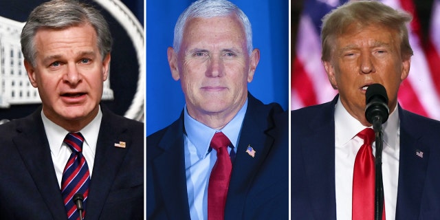 Christopher Wray, Mike Pence, Donald Trump
