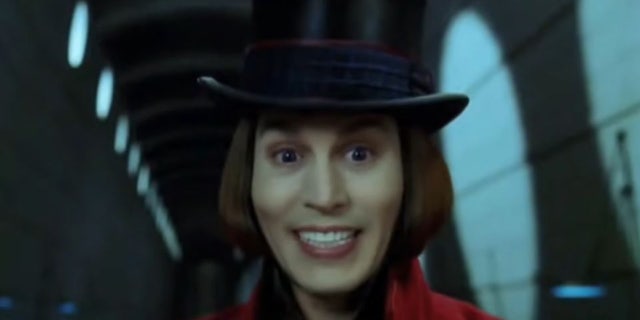 Johnnt Depp as Willy Wonka in Charlie and the Chocolate Factory