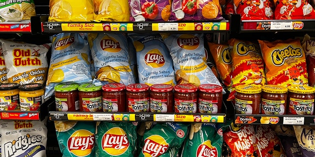 Chips in a grocery store 