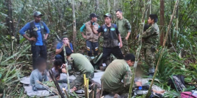Colombia children being rescued