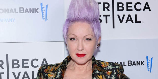 cyndi lauper at tribeca film festival red carpet