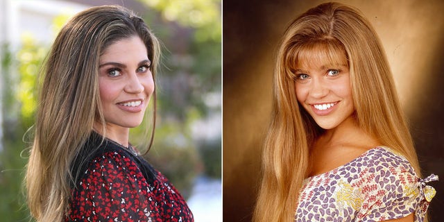 A split of Danielle Fishel as an adult and as a child actress on "Boy Meets World."