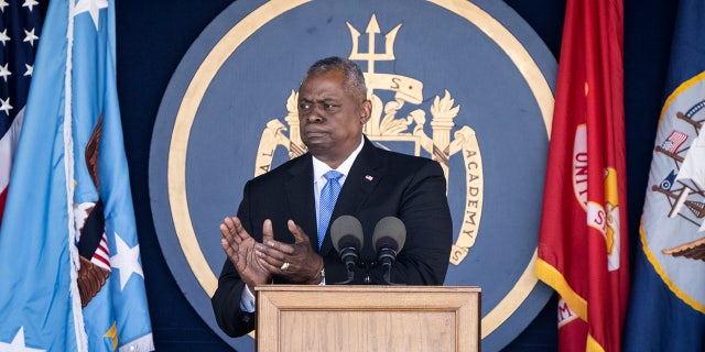 Defense Secretary Lloyd Austin speaks at Naval Academy graduation ceremony