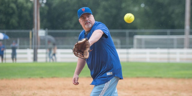 Don La Greca at softball game
